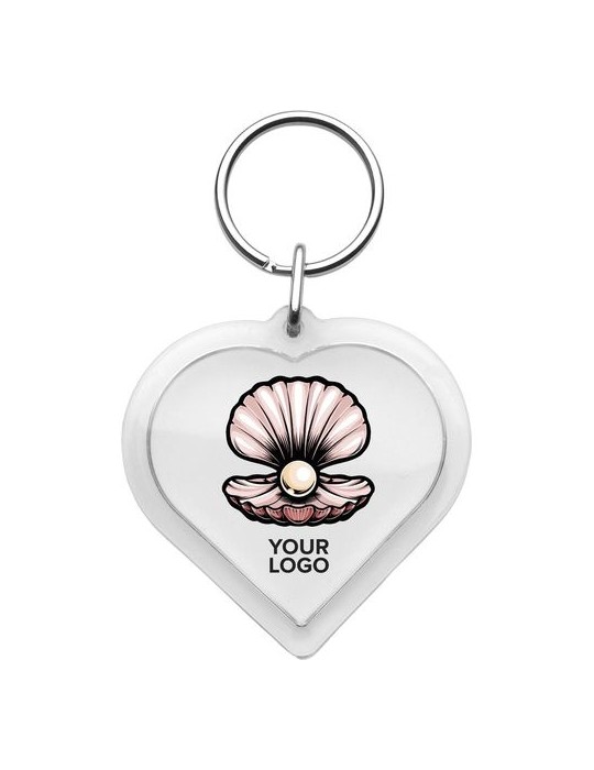 Porte-clés en plastique Kapi Matières : fer Couleurs : naturel personnalisable avec votre logo