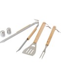 Tablier barbecue en polyester 600D Hugo Matières : bois Couleurs : noir cadeau entreprise pas cher