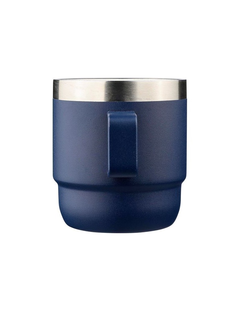 Mug double paroi de 180 ml en acier inoxydable recyclé Lilia Matières : céramique Couleurs : bleu accessoire événementiel unique