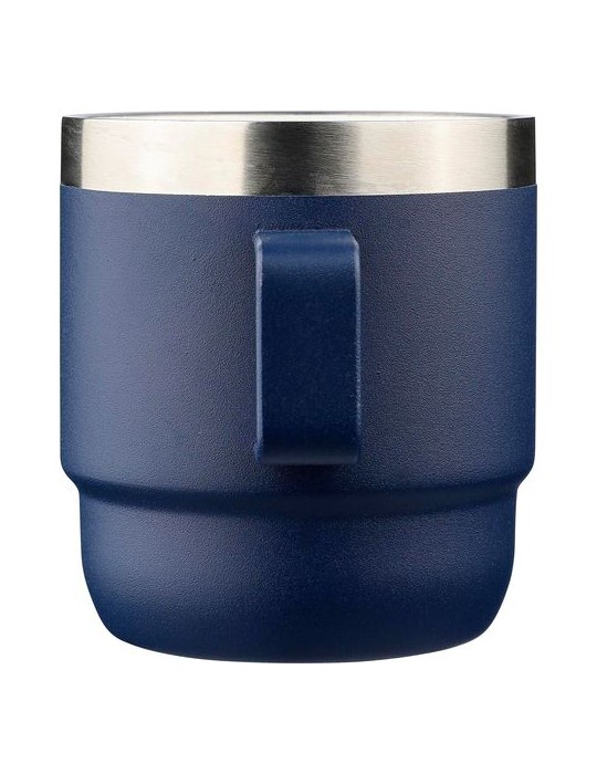 Mug double paroi de 180 ml en acier inoxydable recyclé Lilia Matières : céramique Couleurs : bleu accessoire événementiel unique