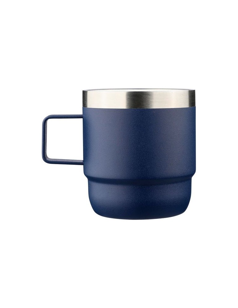 Mug double paroi de 180 ml en acier inoxydable recyclé Lilia Matières : céramique Couleurs : bleu cadeau client original