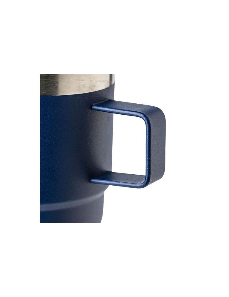 Mug double paroi de 180 ml en acier inoxydable recyclé Lilia Matières : céramique Couleurs : bleu accessoire événementiel unique