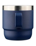 Mug double paroi de 180 ml en acier inoxydable recyclé Lilia Matières : céramique Couleurs : noir goodies entreprise design