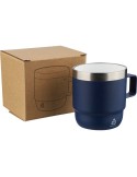 Mug double paroi de 180 ml en acier inoxydable recyclé Lilia Matières : céramique Couleurs : noir cadeau entreprise pas cher