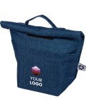 Sac isotherme roll-top en denim recyclé Mira Couleurs : bleu Matières : denim recyclé cadeau entreprise pas cher