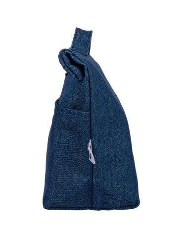 Sac isotherme roll-top en denim recyclé Mira Couleurs : bleu Matières : denim recyclé goodies publicitaire événementiel