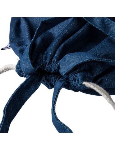 Sac à dos cordelette en denim recyclé Dex Couleurs : bleu Matières : denim recyclé cadeau collaborateur premium