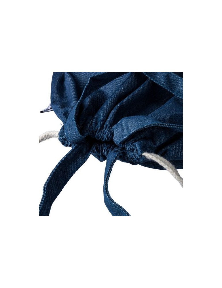 Sac à dos cordelette en denim recyclé Dex Couleurs : bleu Matières : denim recyclé cadeau collaborateur premium