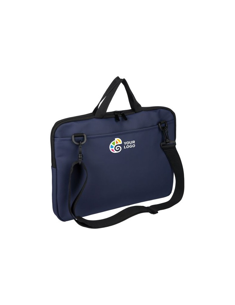 Sacoche pour ordinateur portable en PU recyclé Rafi Couleurs : noir Matières : PU recyclé marquage laser ultra précis