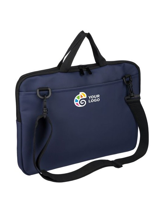 Sacoche pour ordinateur portable en PU recyclé Rafi Couleurs : noir Matières : PU recyclé marquage laser ultra précis