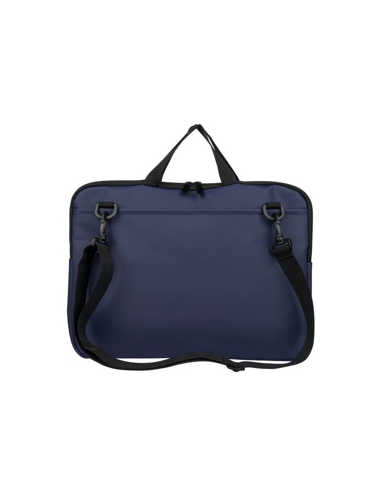 Sacoche pour ordinateur portable en PU recyclé Rafi Couleurs : noir Matières : PU recyclé personnalisation rapide en France