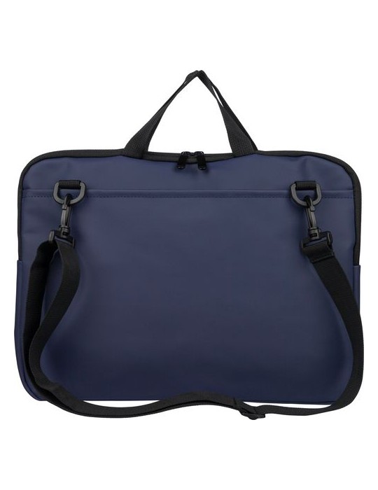 Sacoche pour ordinateur portable en PU recyclé Rafi Couleurs : noir Matières : PU recyclé personnalisation rapide en France