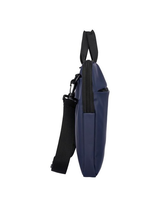 Sacoche pour ordinateur portable en PU recyclé Rafi Couleurs : noir Matières : PU recyclé marquage couleur éclatante