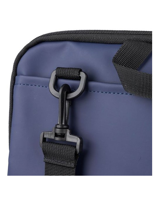 Sacoche pour ordinateur portable en PU recyclé Rafi Couleurs : noir Matières : PU recyclé goodies publicitaire durable