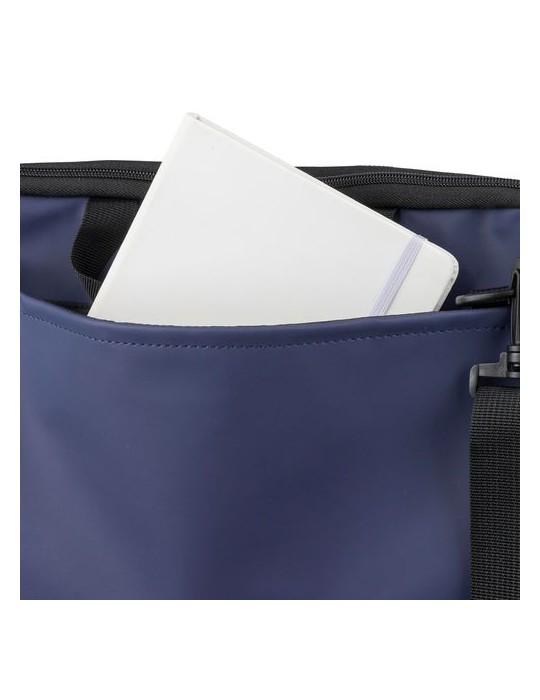 Sacoche pour ordinateur portable en PU recyclé Rafi Couleurs : noir Matières : PU recyclé impression haute définition