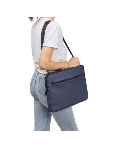 Sacoche pour ordinateur portable en PU recyclé Rafi Couleurs : noir Matières : PU recyclé cadeau collaborateur premium