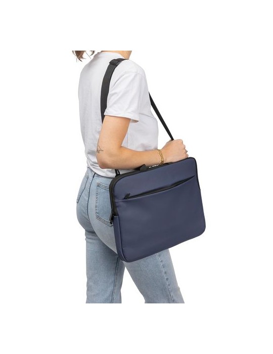 Sacoche pour ordinateur portable en PU recyclé Rafi Couleurs : noir Matières : PU recyclé cadeau collaborateur premium