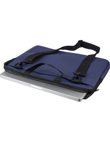 Sacoche pour ordinateur portable en PU recyclé Rafi Couleurs : bleu Matières : PU recyclé cadeau affaires élégant