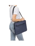Sacoche pour ordinateur portable en PU recyclé Rafi Couleurs : bleu Matières : PU recyclé personnalisation rapide en France