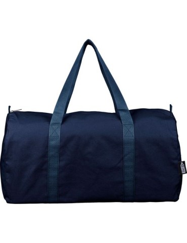 Sac de sport en polycoton recyclé 330 g/m2 Tian Matières : coton recyclé Couleurs : bleu personnalisable avec votre logo