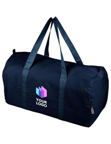 Sac de sport en polycoton recyclé 330 g/m2 Tian Matières : coton recyclé Couleurs : bleu impression haute définition