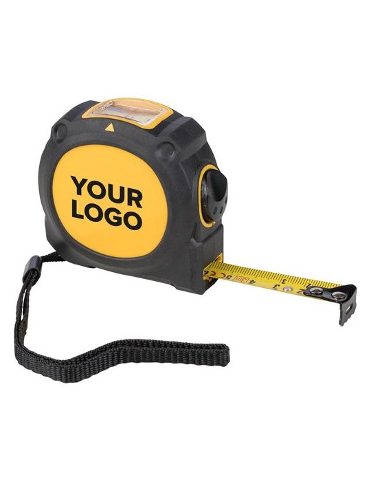 Mètre-ruban ABS et TPR Rina Matières : métal Couleurs : jaune cadeau entreprise pas cher