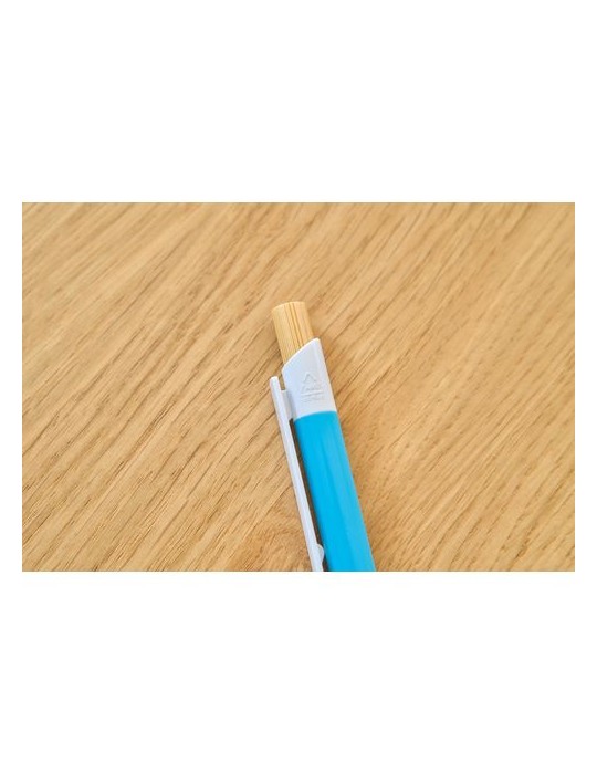 Stylo à bille en ABS recyclé Zian Matières : ABS recyclé Couleurs : noir impression logo haute qualité