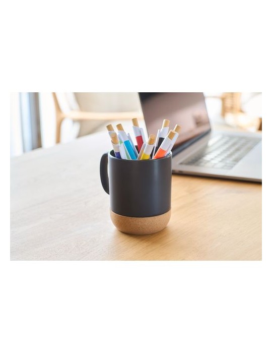 Stylo à bille en ABS recyclé Zian Matières : ABS recyclé Couleurs : noir cadeau affaires élégant