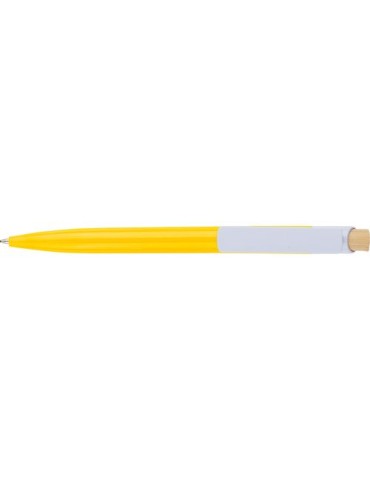 Stylo à bille en ABS recyclé Zian Matières : ABS recyclé Couleurs : jaune cadeau entreprise pas cher