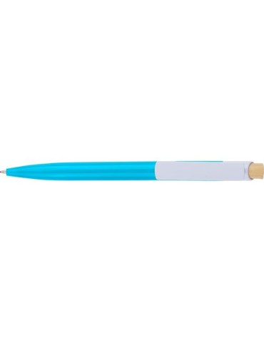 Stylo à bille en ABS recyclé Zian Matières : ABS recyclé Couleurs : bleu clair objet promotionnel éco-responsable