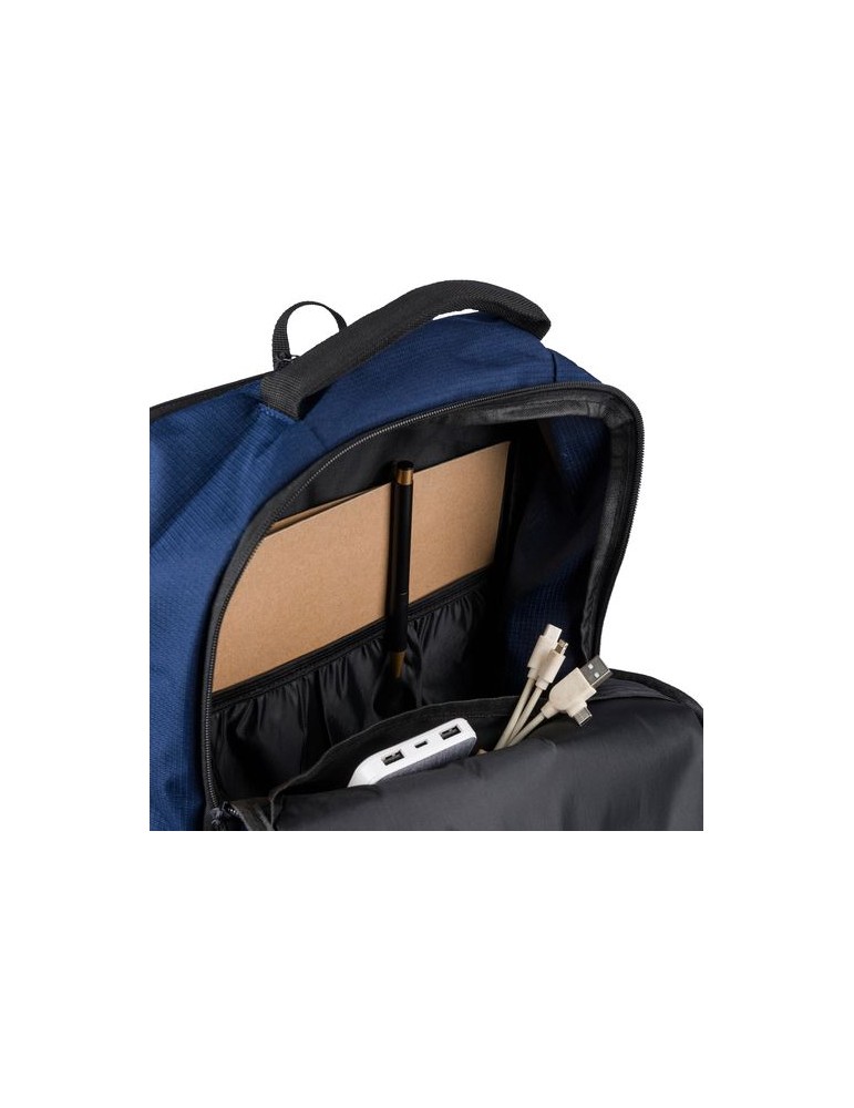 Sac à dos Ocean Bound en polyester rPET 300) Tova Matières : nylon Couleurs : bleu personnalisation sur mesure