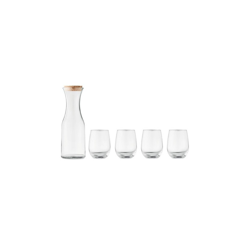 Set  de boisson en verre recyclé personnalisé - PICCADILLY Matières : verre recyclé Couleurs : transparent cadeau entreprise pas