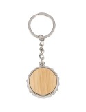 Porte-clés en alliage de zinc Finn Matières : bambou Couleurs : brun