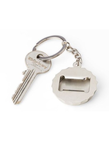 Porte-clés en alliage de zinc Finn Matières : bambou Couleurs : brun impression haute définition