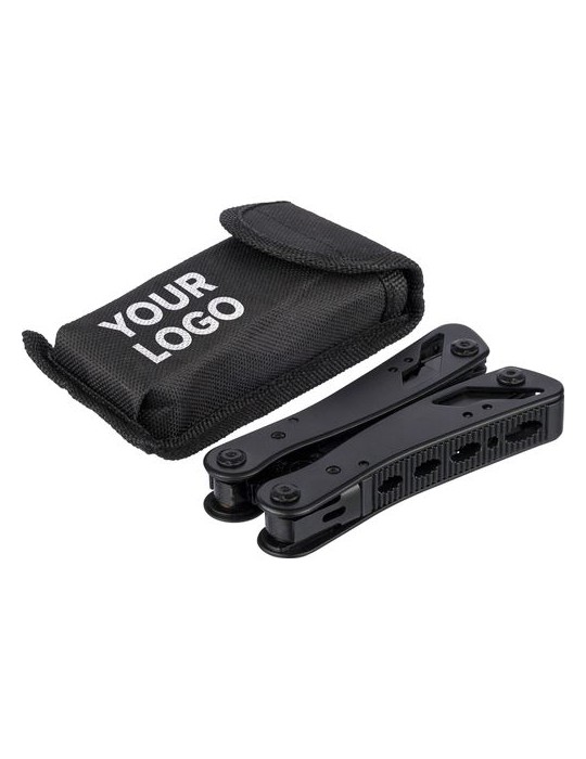 Pince multifonction en aluminium noir Ariane Matières : acier Couleurs : noir cadeau entreprise pas cher