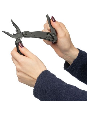 Pince multifonction en aluminium noir Ariane Matières : acier Couleurs : noir marquage laser ultra précis