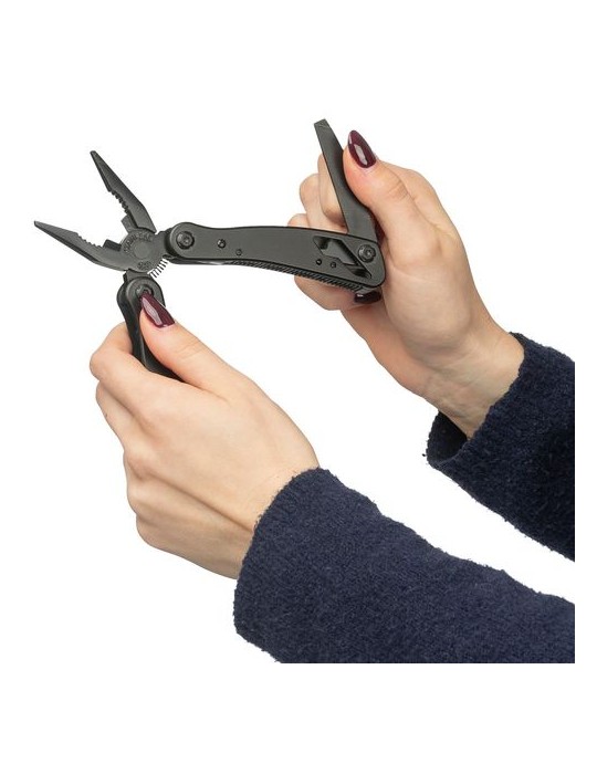 Pince multifonction en aluminium noir Ariane Matières : acier Couleurs : noir marquage laser ultra précis