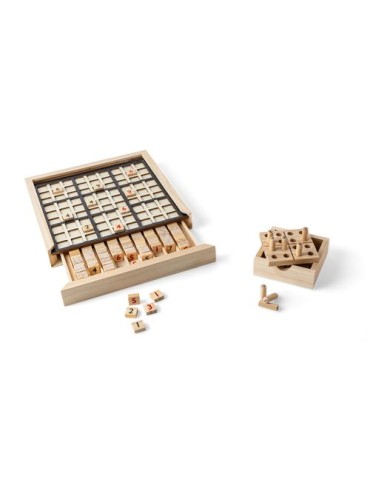 Mini Sudoku en bois de pin Kenza Matières : bois Couleurs : brun impression haute définition
