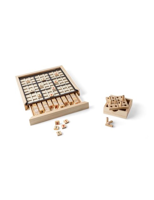 Mini Sudoku en bois de pin Kenza Matières : bois Couleurs : brun impression haute définition