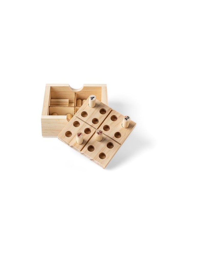 Mini Sudoku en bois de pin Kenza Matières : bois Couleurs : brun marquage laser ultra précis