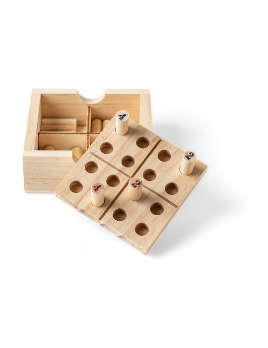 Mini Sudoku en bois de pin Kenza Matières : bois Couleurs : brun marquage laser ultra précis