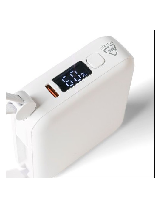 Power bank en ABS recyclé Jona Matières : Polycarbonate (PC) Couleurs : noir personnalisation rapide en France