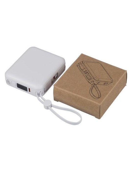 Power bank en ABS recyclé Jona Matières : Polycarbonate (PC) Couleurs : noir goodies entreprise design