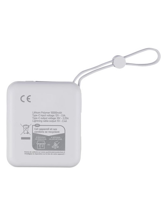 Power bank en ABS recyclé Jona Matières : Polycarbonate (PC) Couleurs : noir cadeau affaires élégant