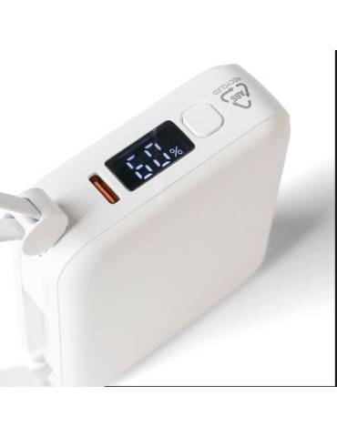 Power bank en ABS recyclé Jona Matières : Polycarbonate (PC) Couleurs : blanc cadeau collaborateur premium