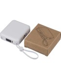 Power bank en ABS recyclé Jona Matières : Polycarbonate (PC) Couleurs : blanc accessoire événementiel unique