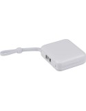Power bank en ABS recyclé Jona Matières : Polycarbonate (PC) Couleurs : blanc impression haute définition