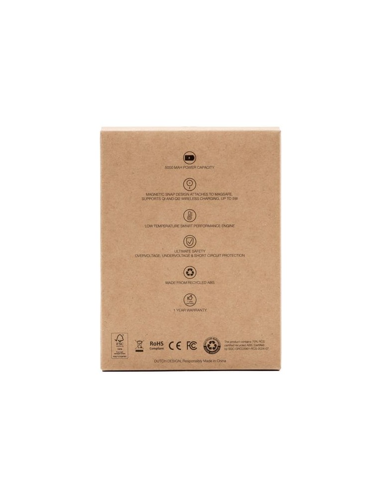 BrandCharger Powercharge Air draadloze powerbank Couleurs : blanc goodies personnalisé en stock