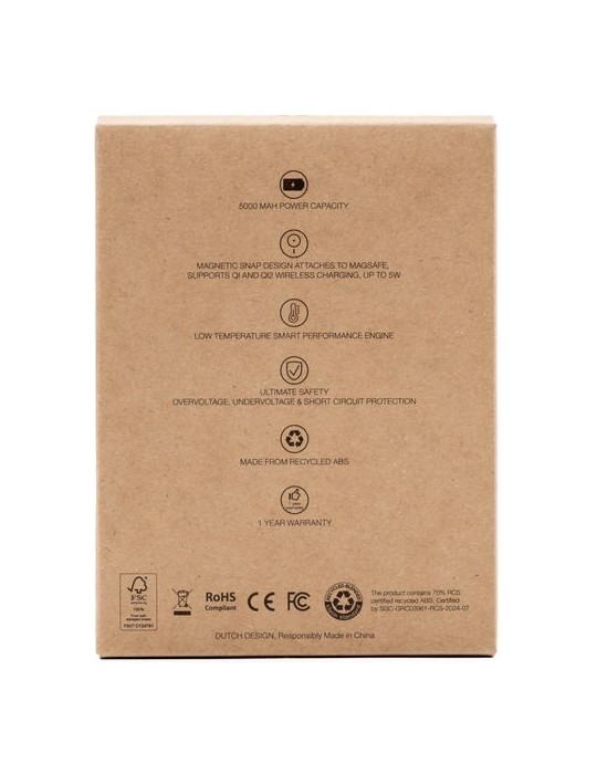 BrandCharger Powercharge Air draadloze powerbank Couleurs : blanc goodies personnalisé en stock