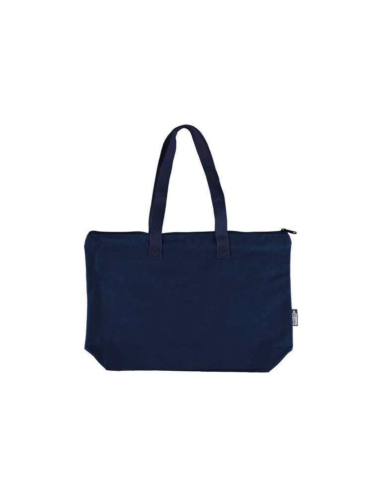 Sac shopping en polycoton recyclé 330 g/m2 Malina Matières : coton recyclé Couleurs : bleu